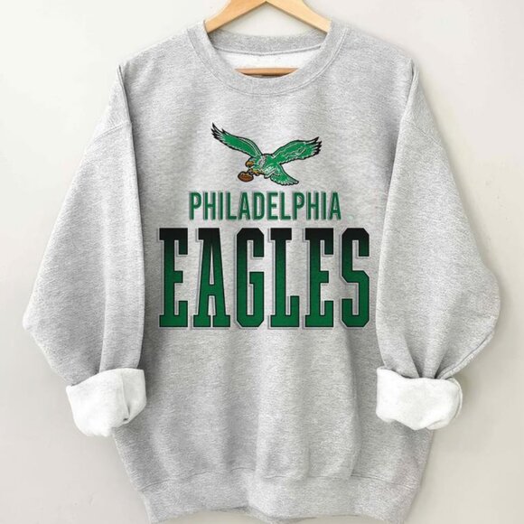 Gildan Tops - Vintage Philadelphia Eagles Football Sweatshirt Grey True Sport Fans NFL Sweater